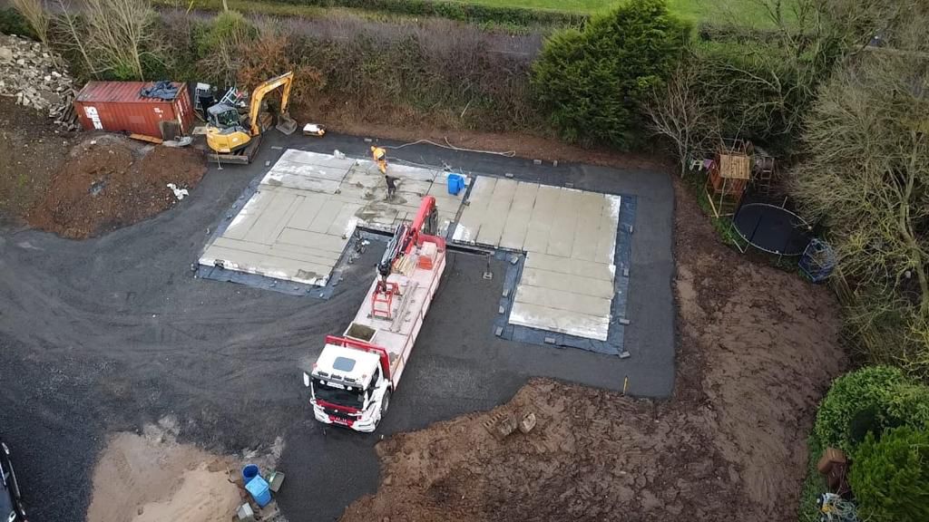 Aerial construction view