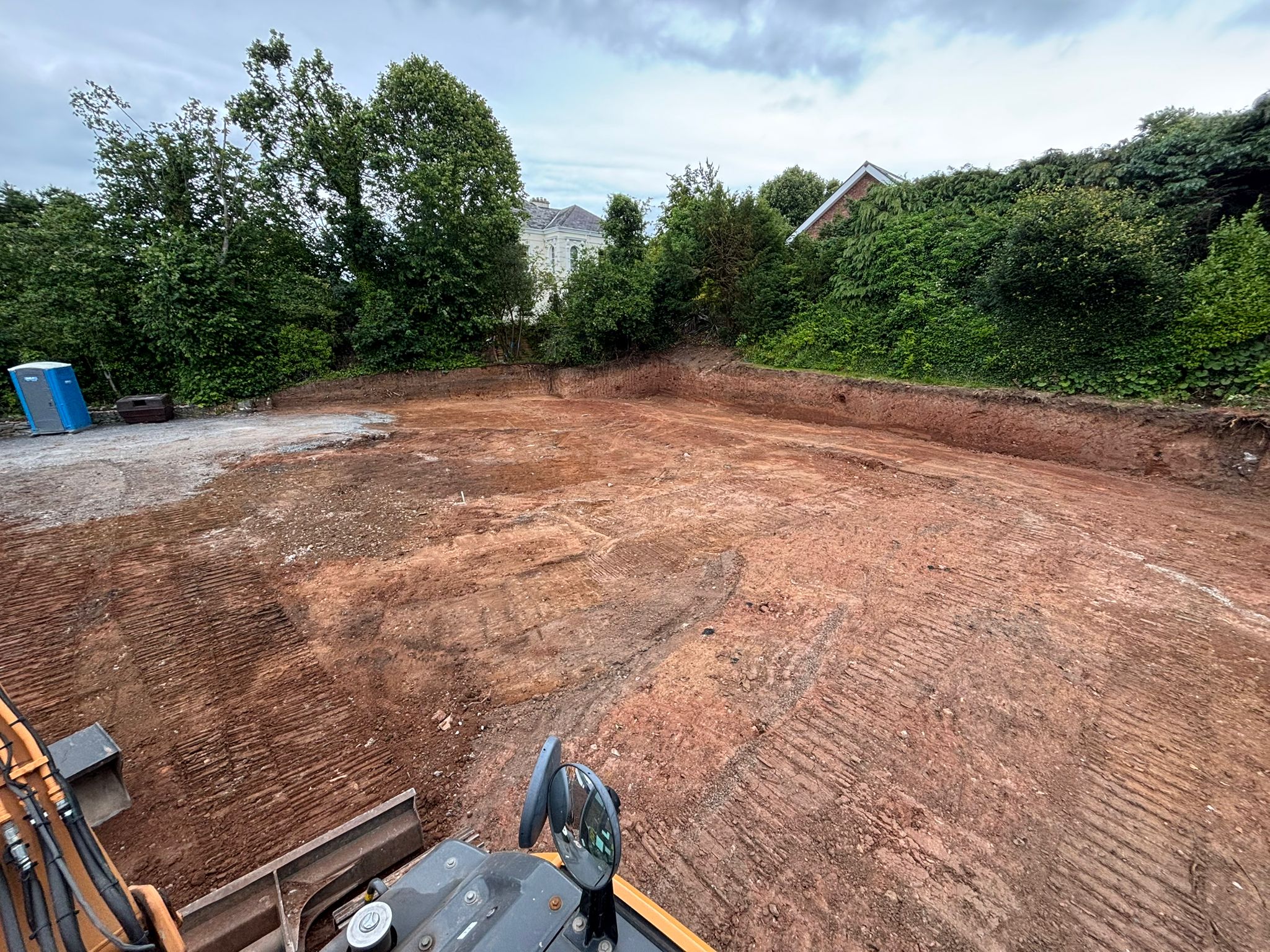 Cleared construction site