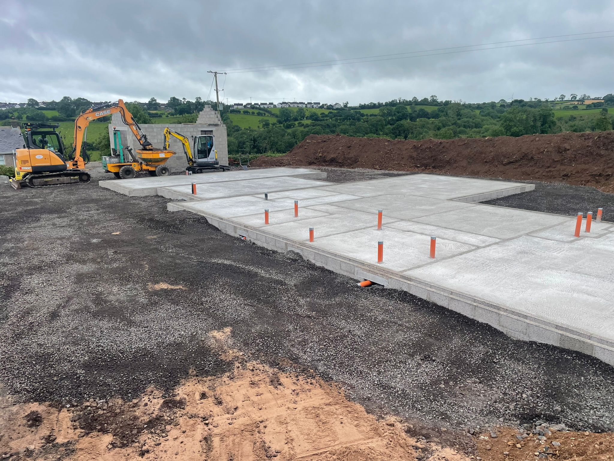 Concrete pad work