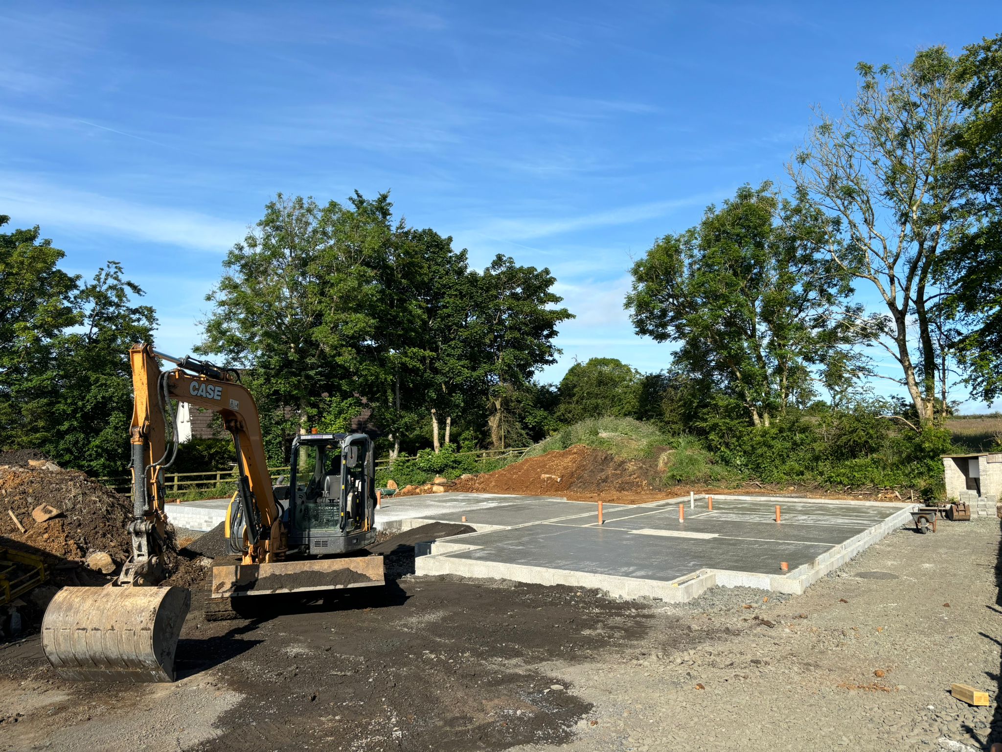 Foundation pad construction