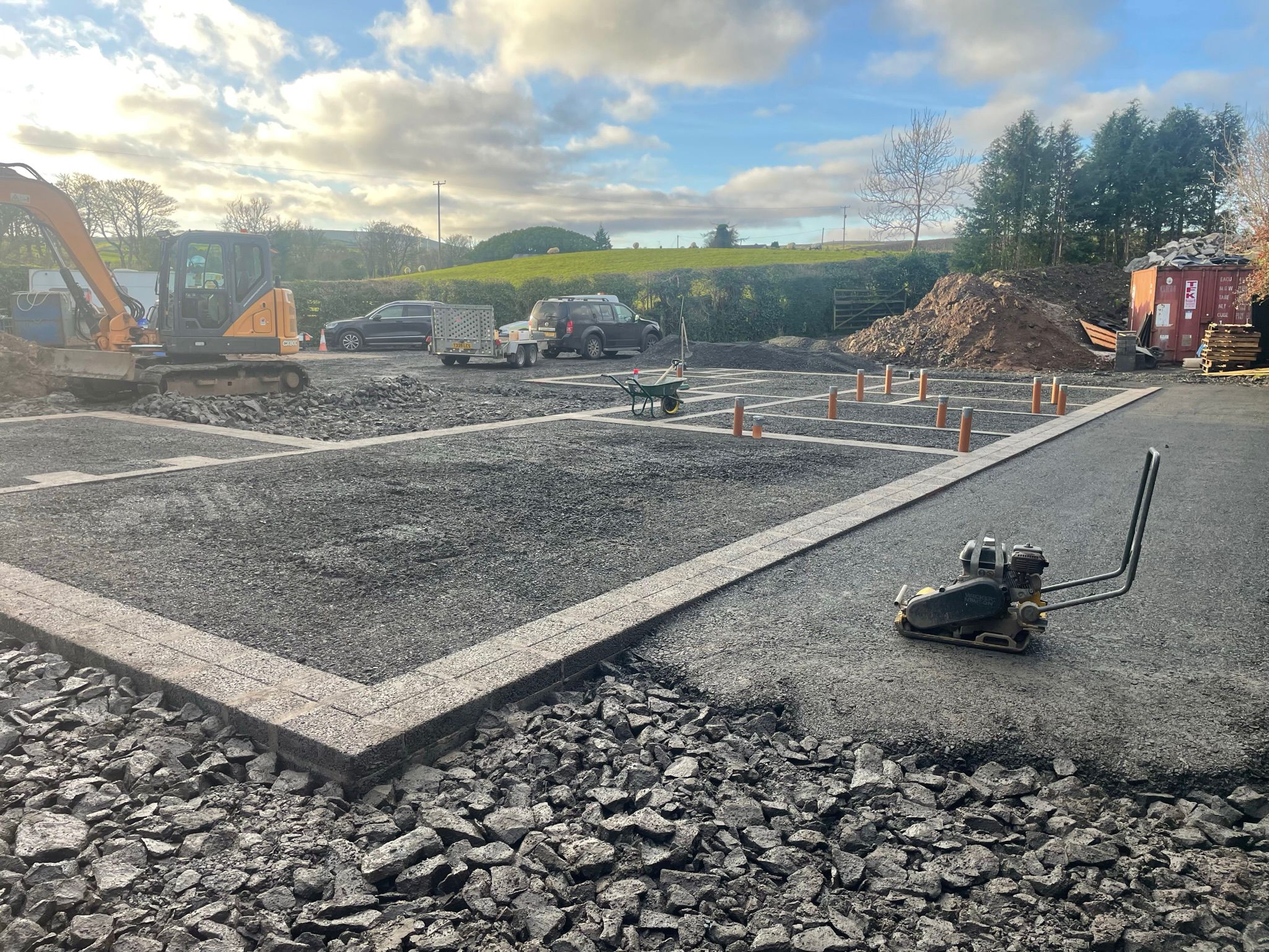 Gravel base construction