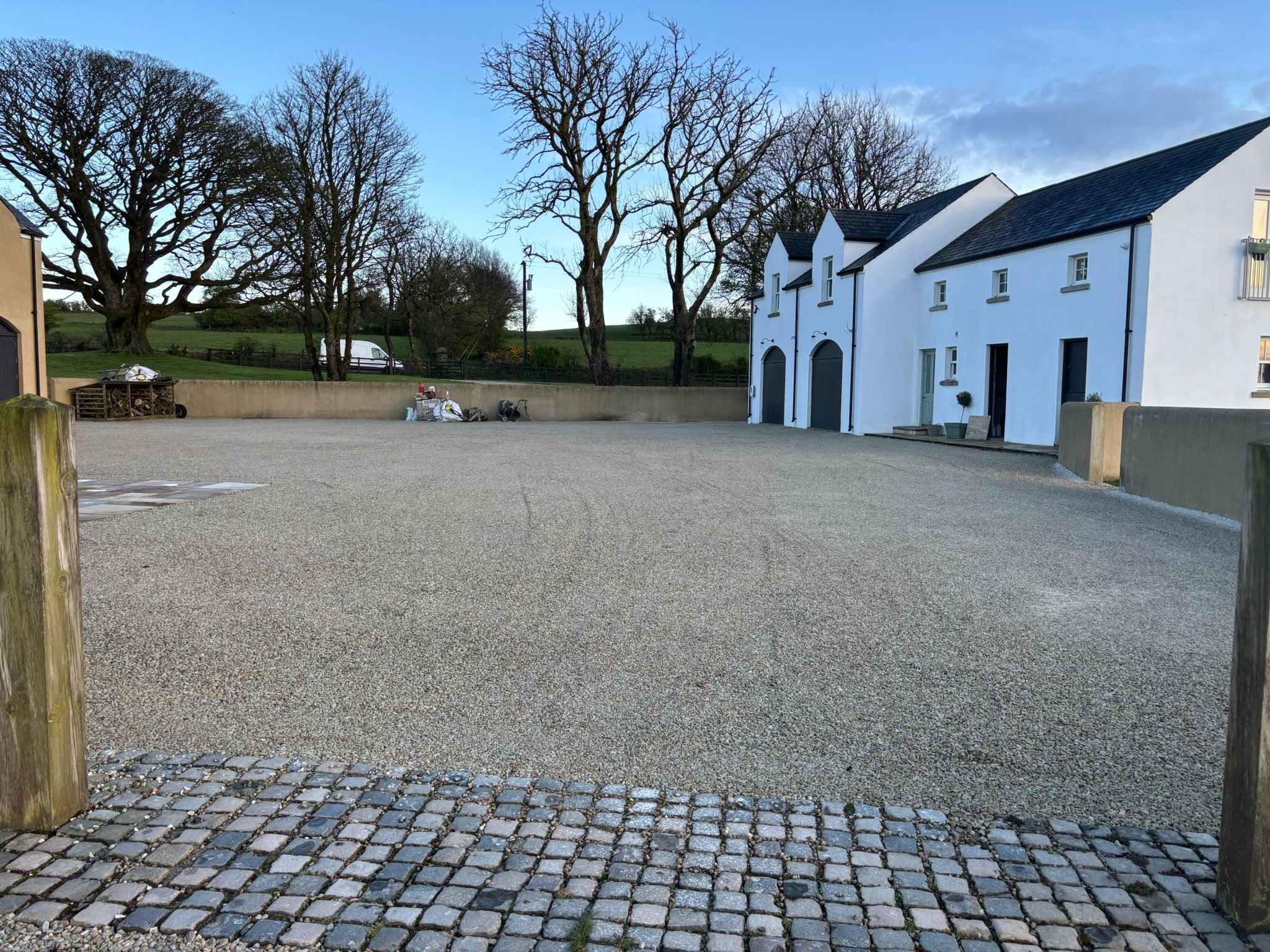 Gravel courtyard