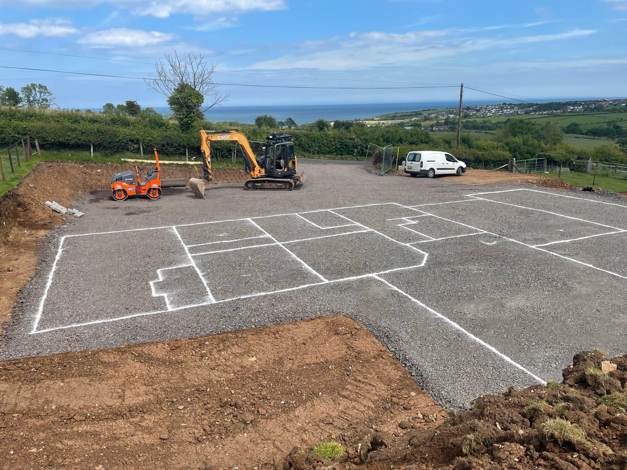 Parking spaces construction